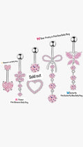 Pink Belly Ring Collection 🎀
